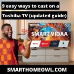 A person enjoying a movie on their Toshiba TV after casting their screen